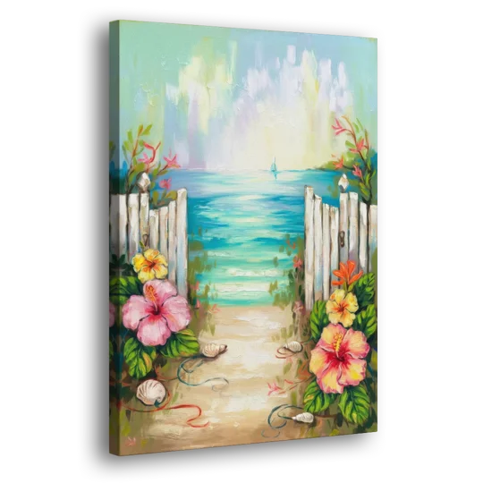 Key West Nautical Charm - Canvas Wall Art - Side