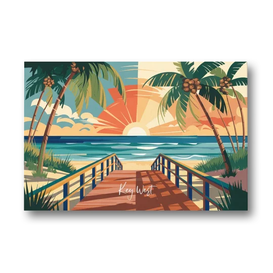 Key West Ocean Breeze - Canvas Wall Art - Front