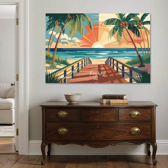 Key West Ocean Breeze - Canvas Wall Art - Coffee Table - 60x40