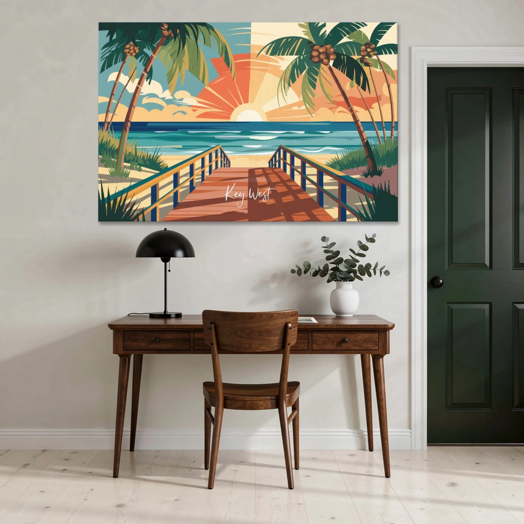 Key West Ocean Breeze - Canvas Wall Art - Office - 60x40