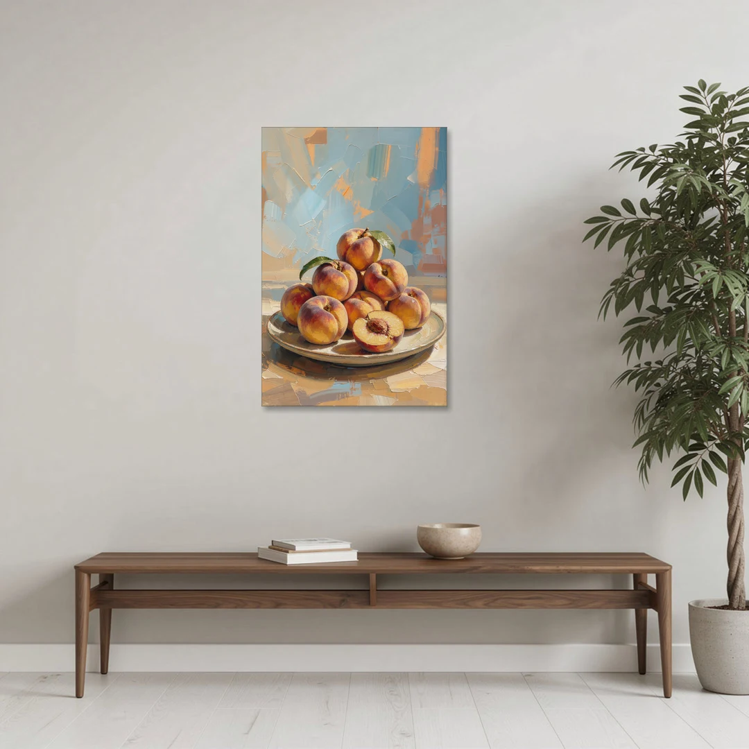 Kitchen Paintings Sunlit Peach Pile - Canvas Wall Art - Coffee Table - 24x36