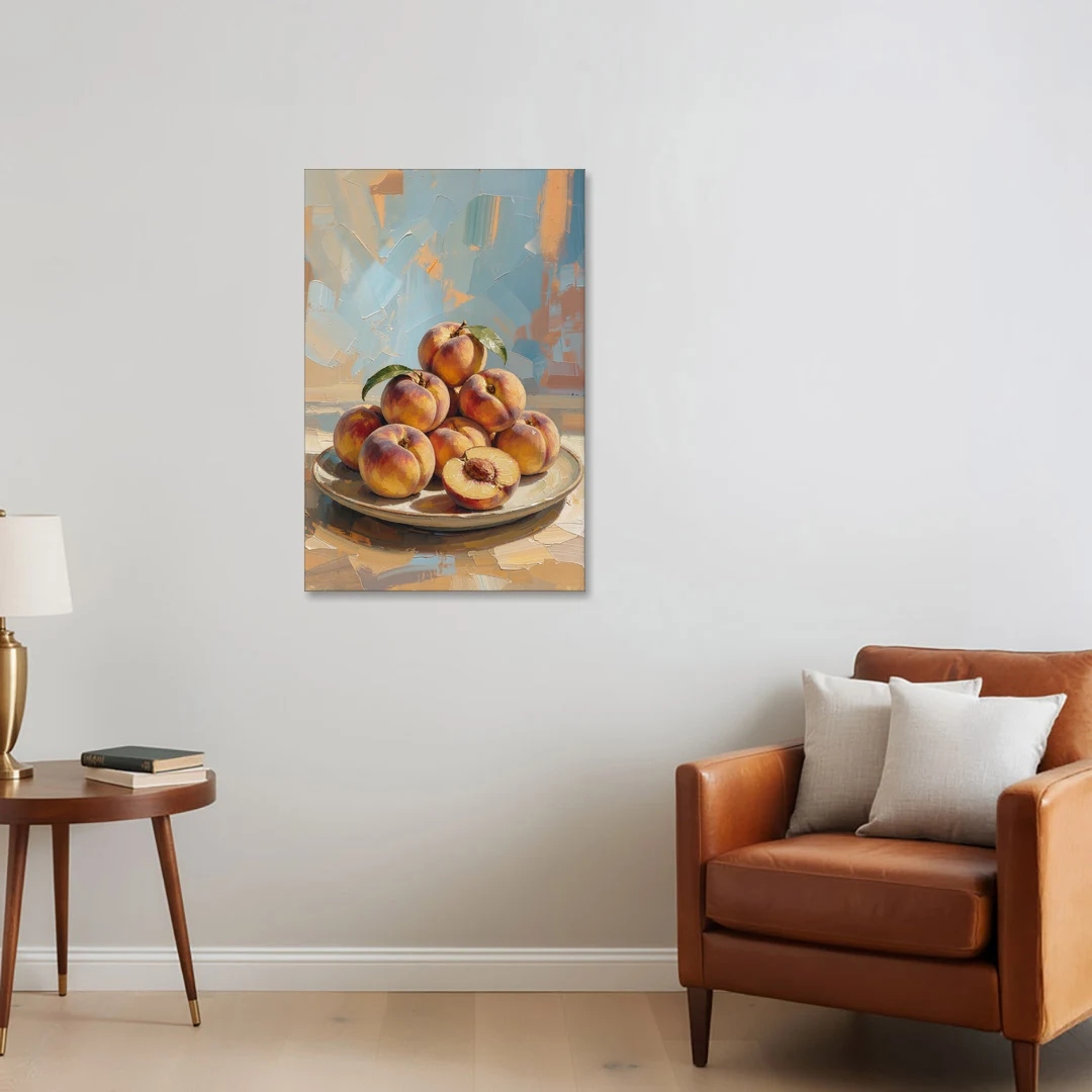 Kitchen Paintings Sunlit Peach Pile - Canvas Wall Art - Sofa - 24x36