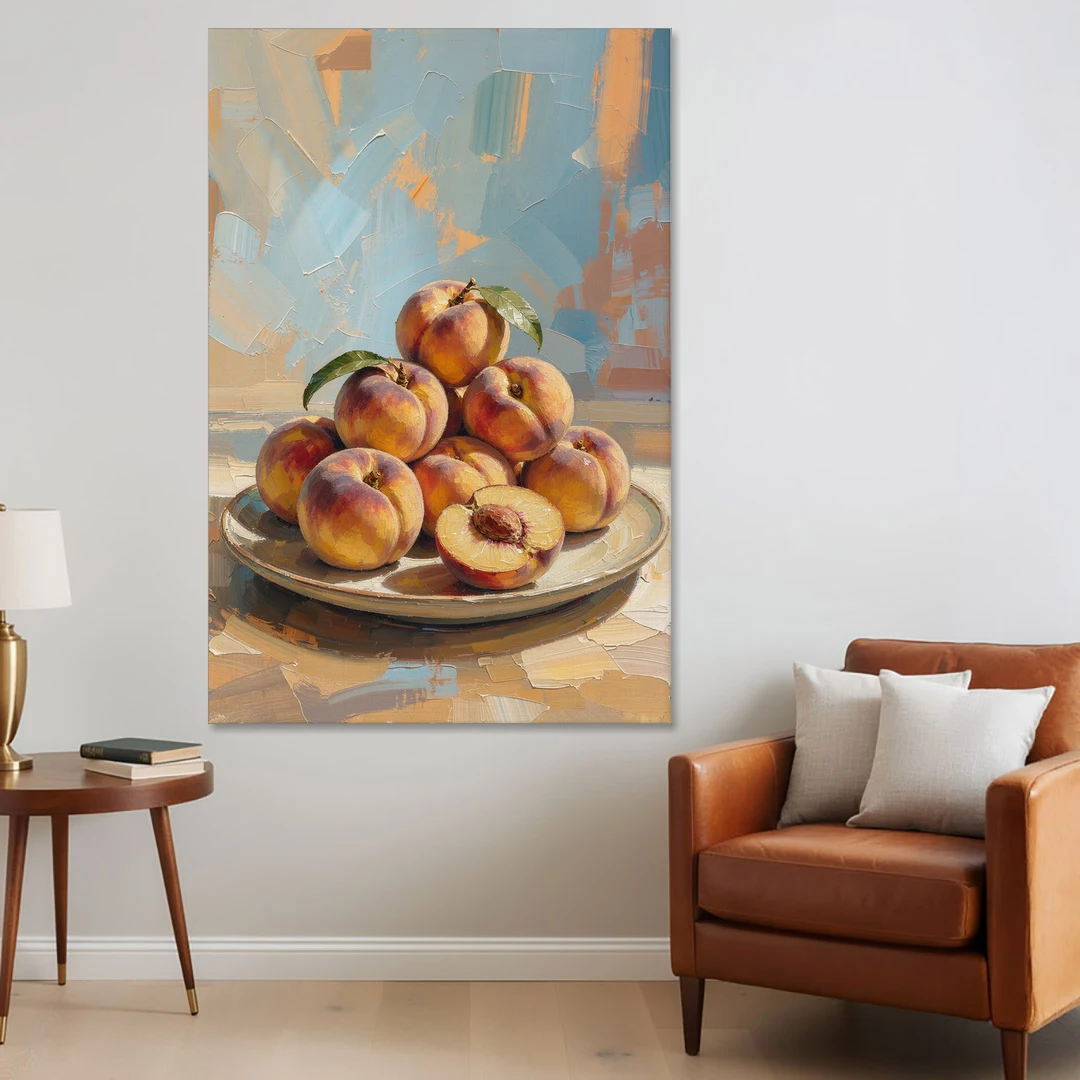 Kitchen Paintings Sunlit Peach Pile - Canvas Wall Art - Sofa - 40x60