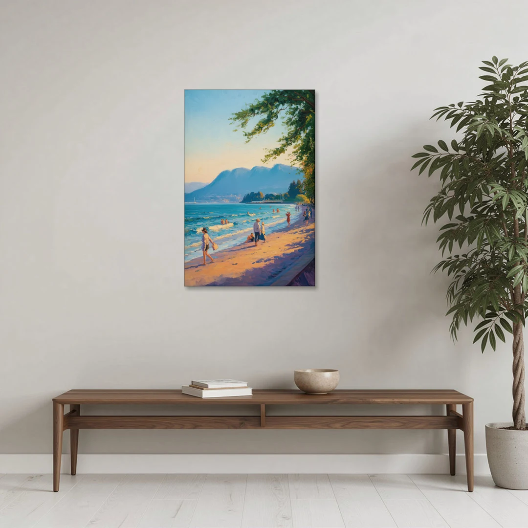 Kitsilano Beach Day - Canvas Wall Art - Coffee Table - 24x36