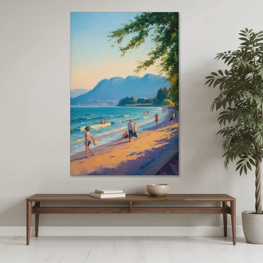 Kitsilano Beach Day - Canvas Wall Art - Coffee Table - 40x60