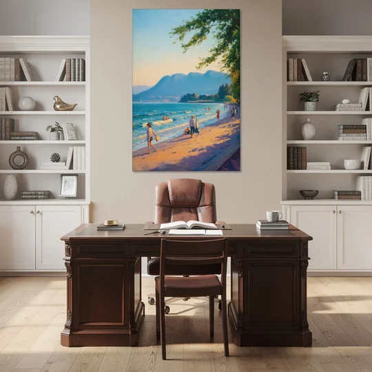 Kitsilano Beach Day - Canvas Wall Art - Office - 40x60