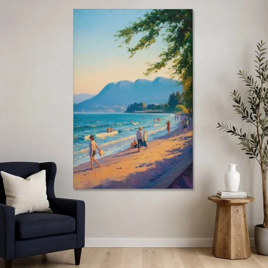 Kitsilano Beach Day - Canvas Wall Art - Sofa - 40x60