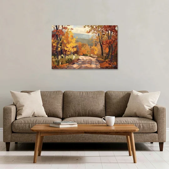 Knoxville Autumn Colors - Canvas Wall Art - Sofa - 36x24