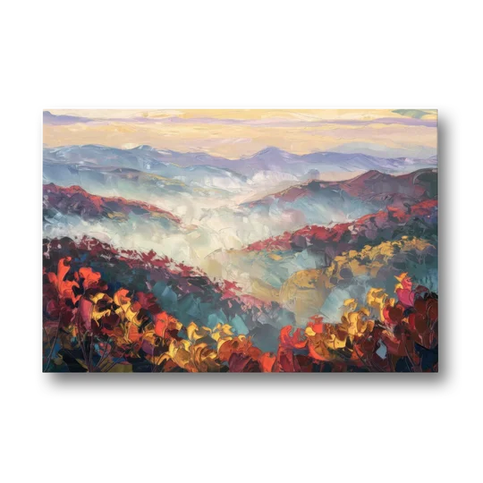 Knoxville Smoky Mountains Scene - Canvas Wall Art - Front