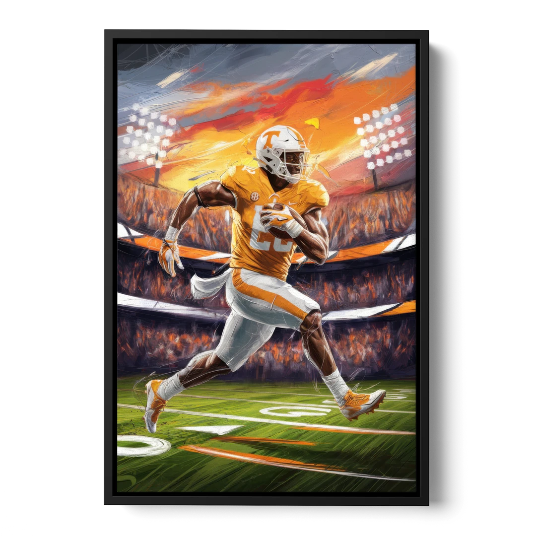 Knoxville Vols Game Day - Black Framed Canvas Wall Art - Front