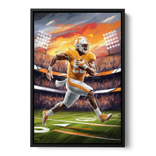 Knoxville Vols Game Day - Black Framed Canvas Wall Art - Front