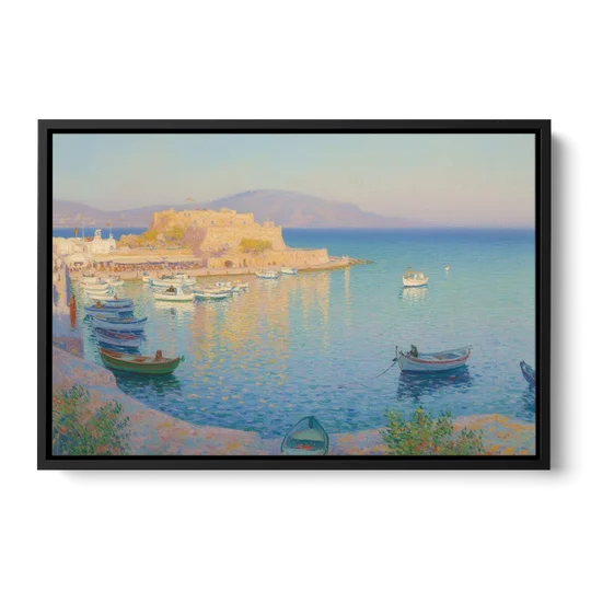 Koules Fortress - Black Framed Canvas Wall Art - Front