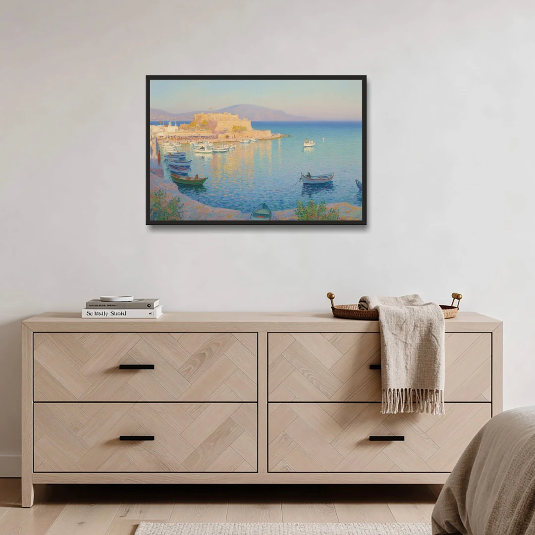 Koules Fortress - Black Framed Canvas Wall Art - Coffee Table - 36x24