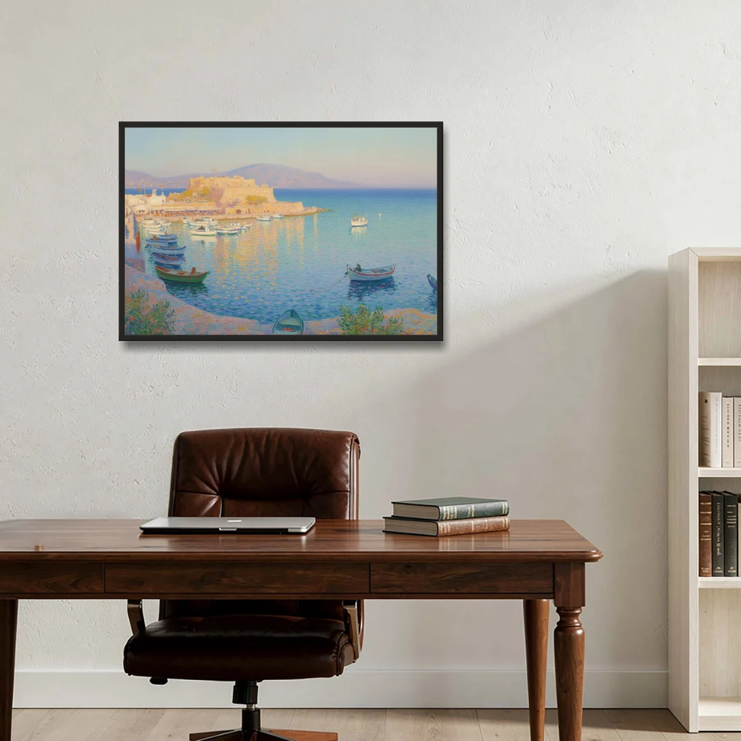 Koules Fortress - Black Framed Canvas Wall Art - Office - 36x24