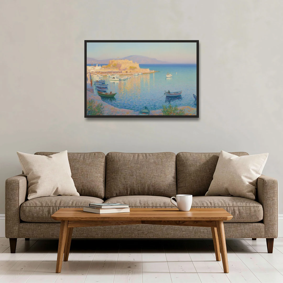 Koules Fortress - Black Framed Canvas Wall Art - Sofa - 36x24