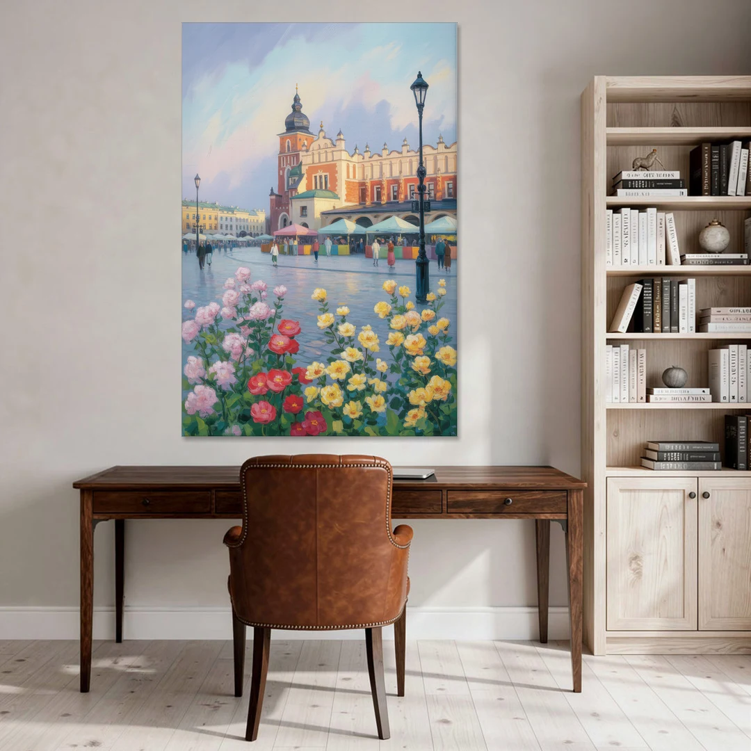 Krakow's Cloth Hall - Canvas Wall Art - Office - 40x60