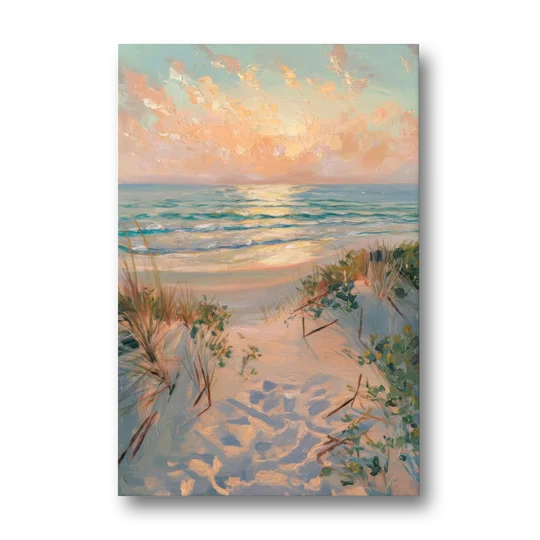 La Jolla Beachfront Serenity - Canvas Wall Art - Front