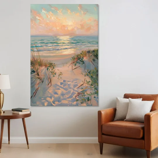 La Jolla Beachfront Serenity - Canvas Wall Art - Sofa - 40x60