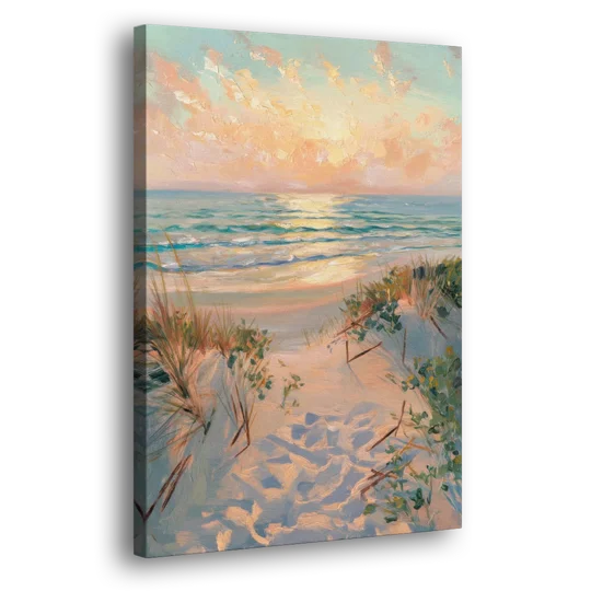 La Jolla Beachfront Serenity - Canvas Wall Art - Side