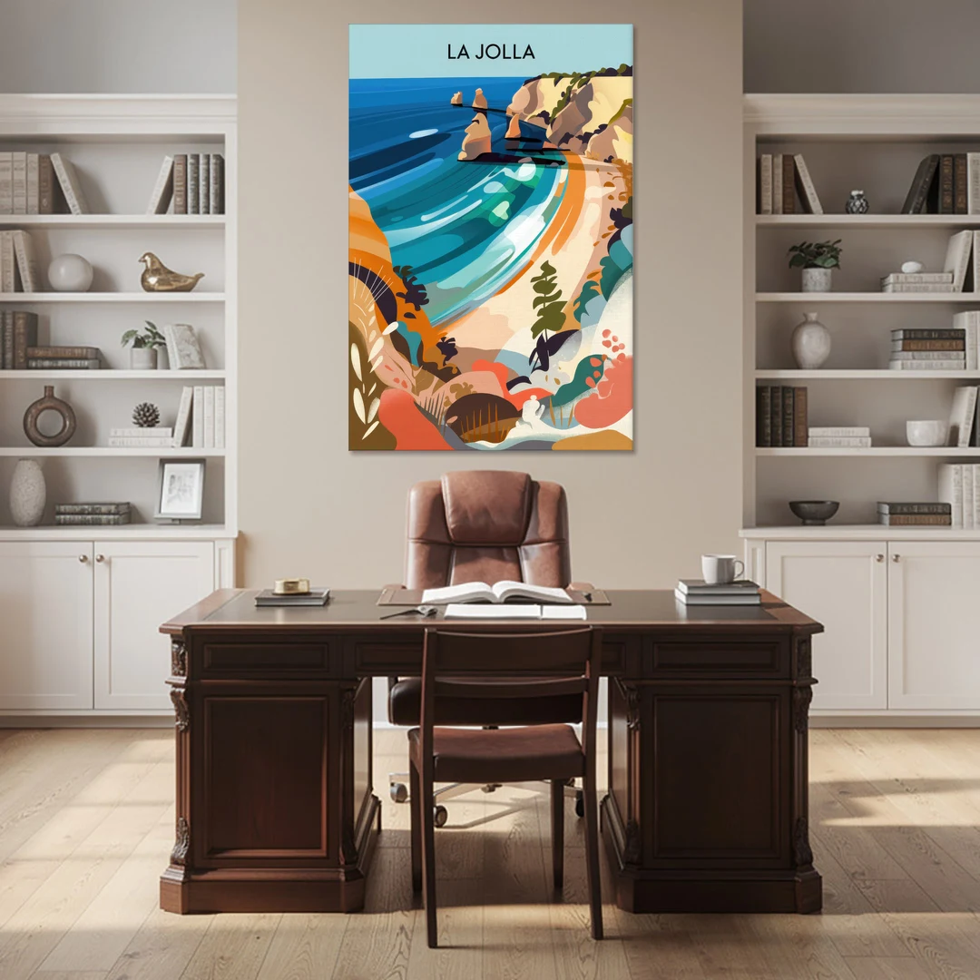 La Jolla Coastal Vibes - Canvas Wall Art - Office - 40x60