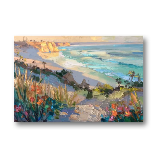 La Jolla Pacific Blues - Canvas Wall Art - Front
