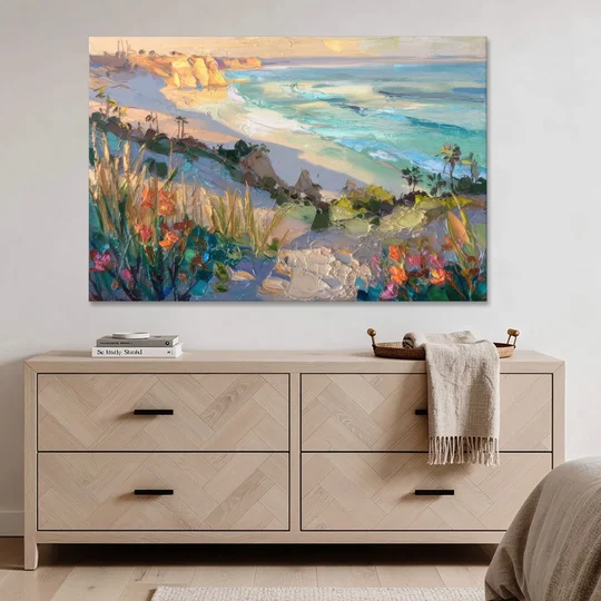La Jolla Pacific Blues - Canvas Wall Art - Coffee Table - 60x40