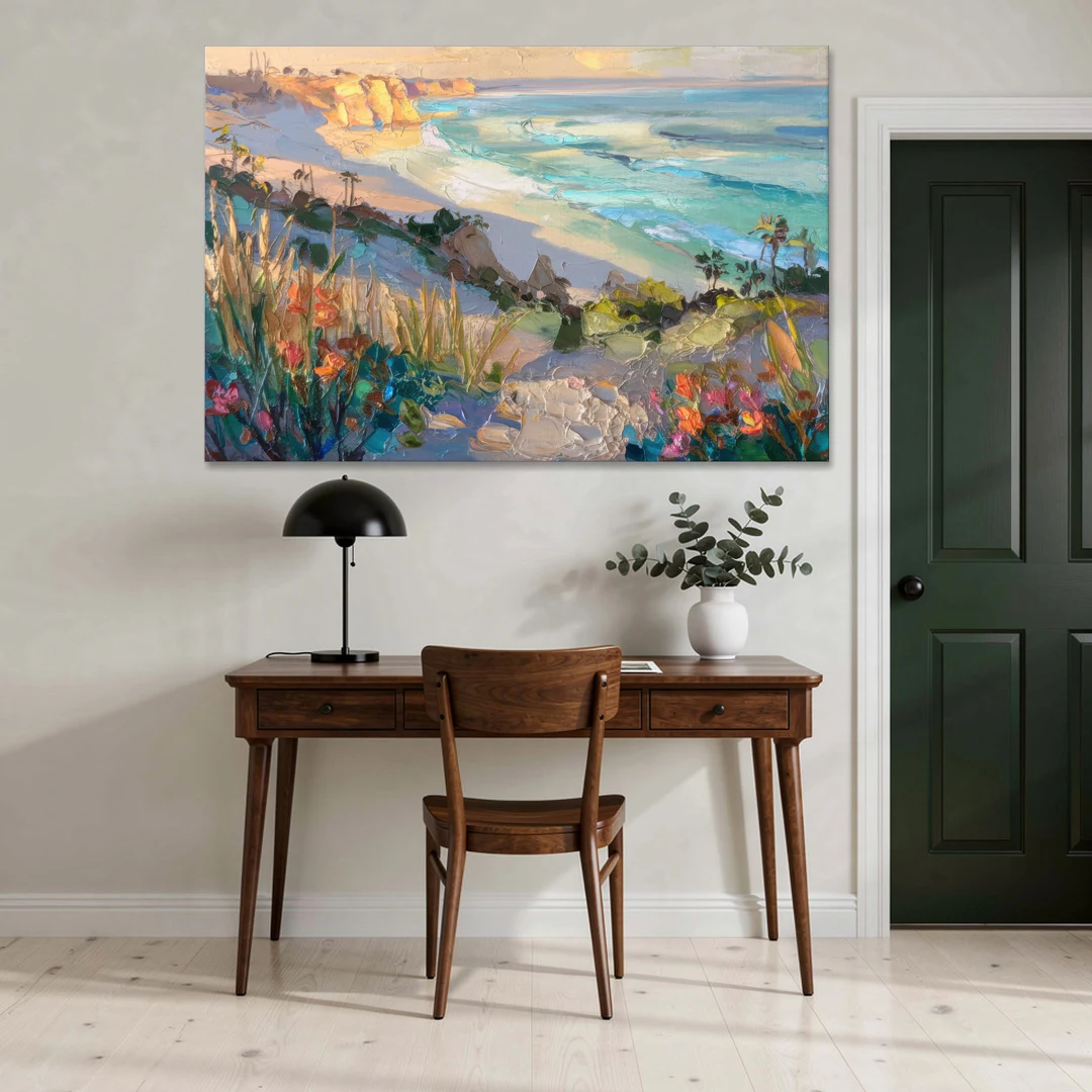 La Jolla Pacific Blues - Canvas Wall Art - Office - 60x40