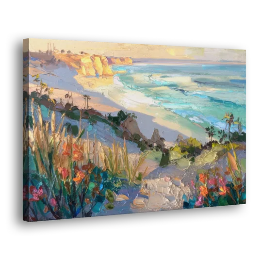 La Jolla Pacific Blues - Canvas Wall Art - Side