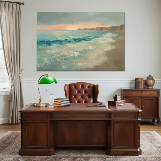 La Jolla Seaside Charm - Canvas Wall Art - Office - 60x40