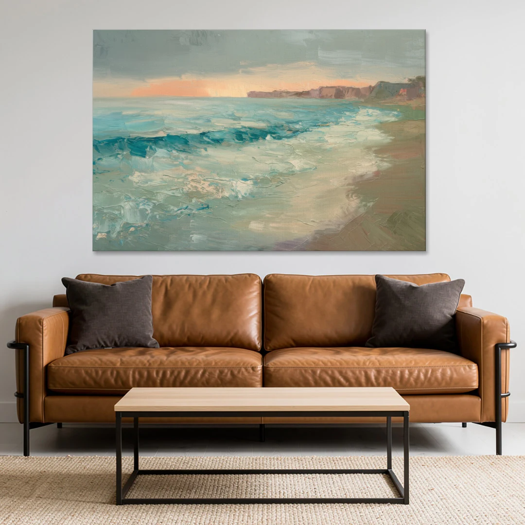 La Jolla Seaside Charm - Canvas Wall Art - Sofa - 60x40