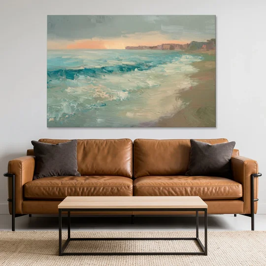 La Jolla Seaside Charm - Canvas Wall Art - Sofa - 60x40