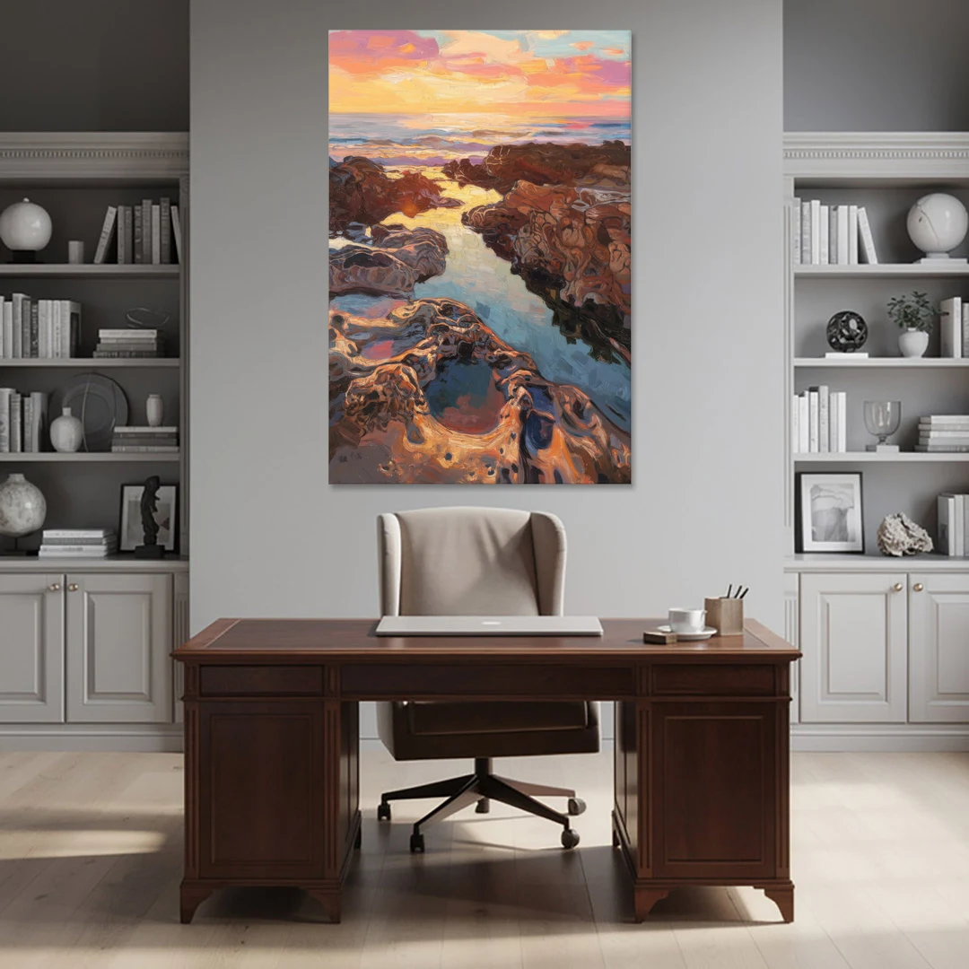 La Jolla Tidepools - Canvas Wall Art - Office - 40x60