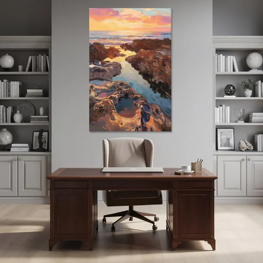 La Jolla Tidepools - Canvas Wall Art - Office - 40x60