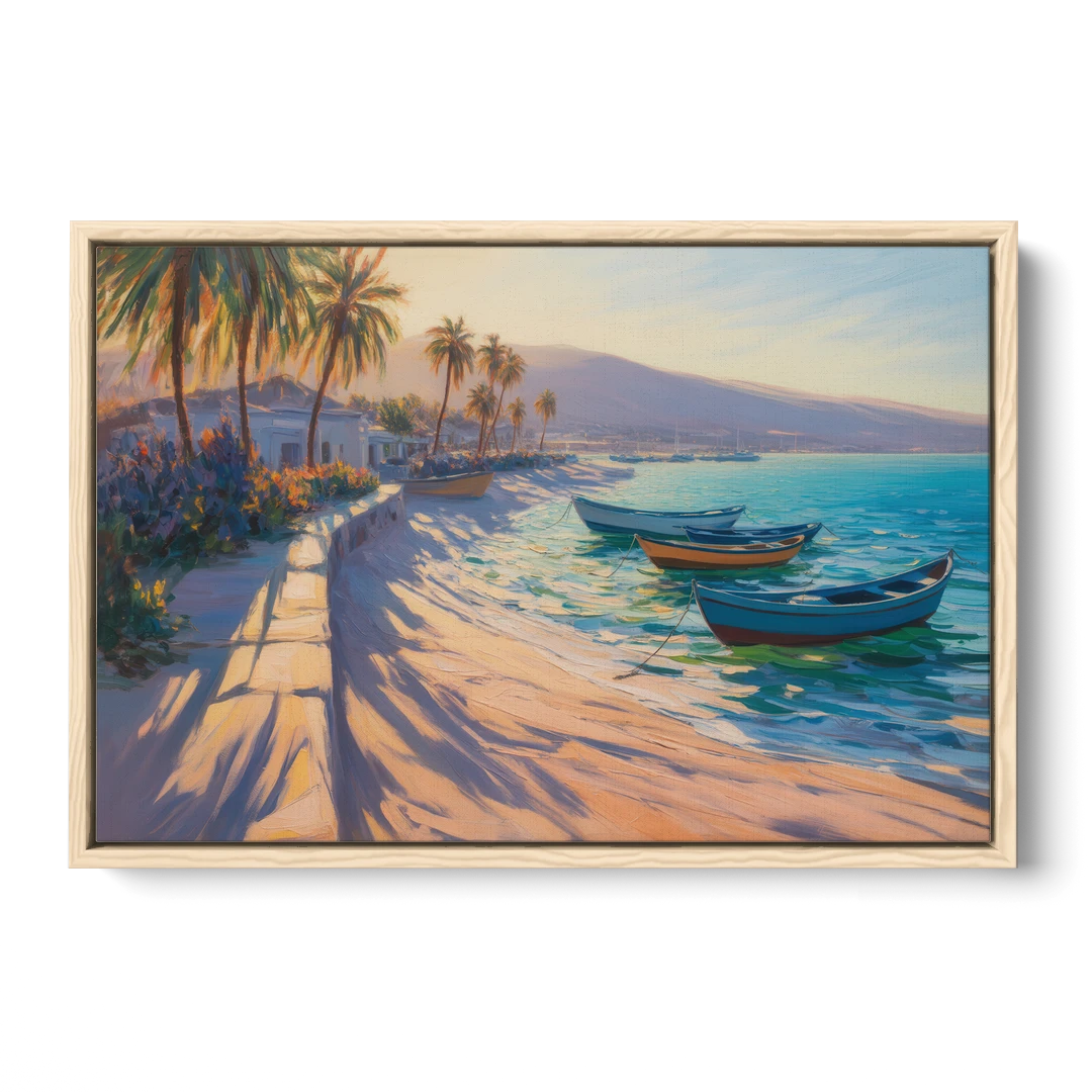 La Paz Palm Coast - Oak Framed Canvas Wall Art - Front