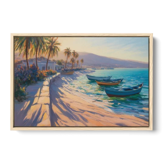 La Paz Palm Coast - Oak Framed Canvas Wall Art - Front