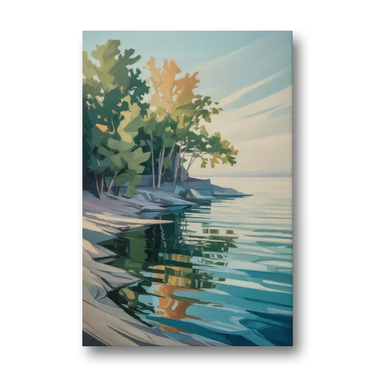 Lake Ontario Reflections - Canvas Wall Art - Front