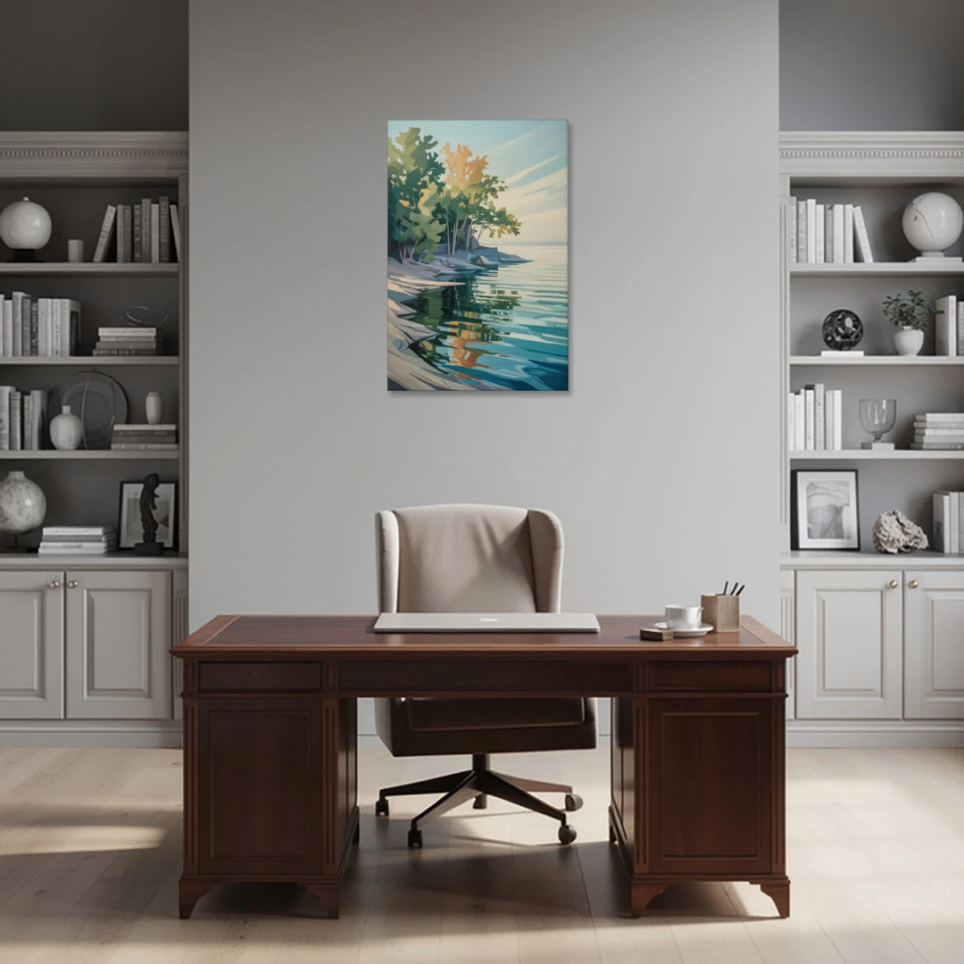 Lake Ontario Reflections - Canvas Wall Art - Office - 24x36