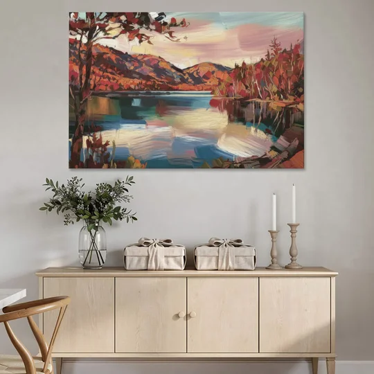 Lake Placid Adirondack Serenity - Canvas Wall Art - Coffee Table - 60x40