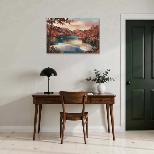 Lake Placid Adirondack Serenity - Canvas Wall Art - Office - 36x24
