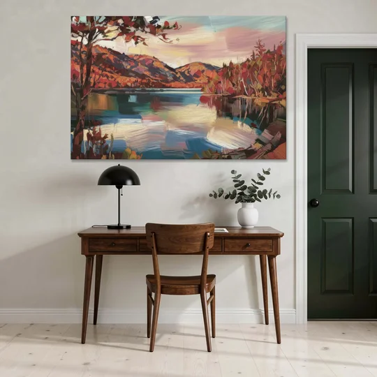 Lake Placid Adirondack Serenity - Canvas Wall Art - Office - 60x40