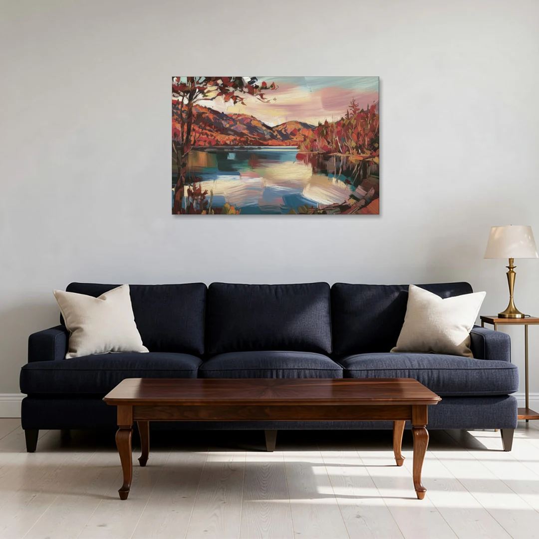 Lake Placid Adirondack Serenity - Canvas Wall Art - Sofa - 36x24