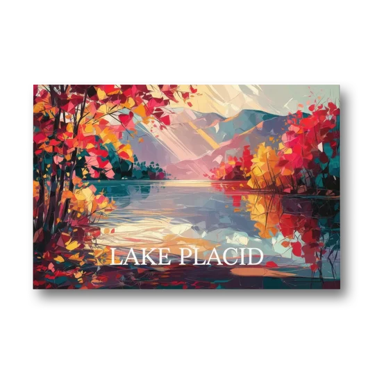 Lake Placid Autumn Splendor - Canvas Wall Art - Front