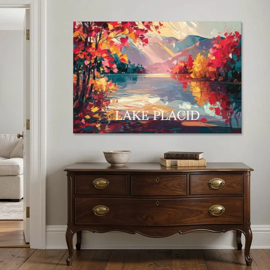 Lake Placid Autumn Splendor - Canvas Wall Art - Coffee Table - 60x40