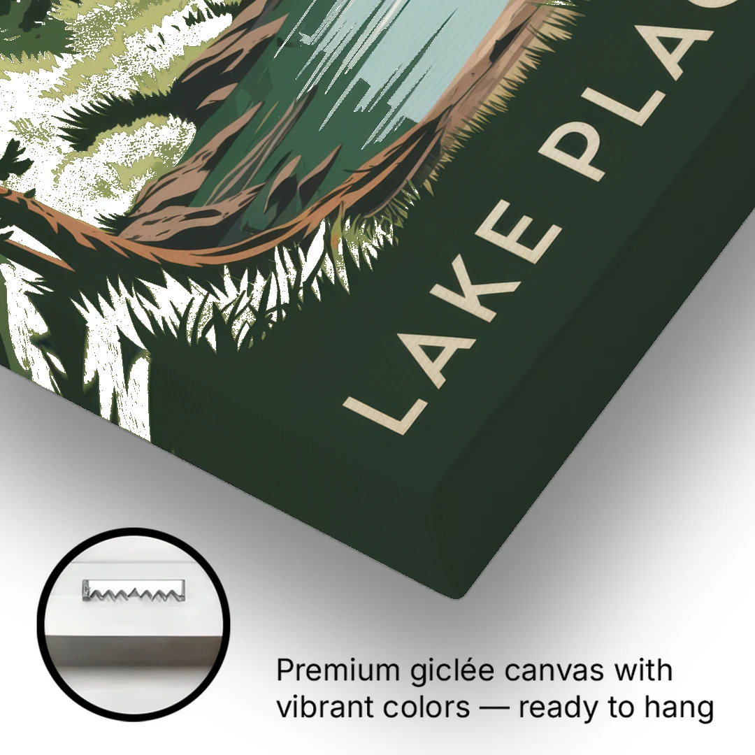 Lake Placid Mountain Escape - Canvas Wall Art - Gallery Wrap Corner
