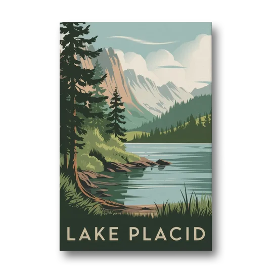 Lake Placid Mountain Escape - Canvas Wall Art - Front