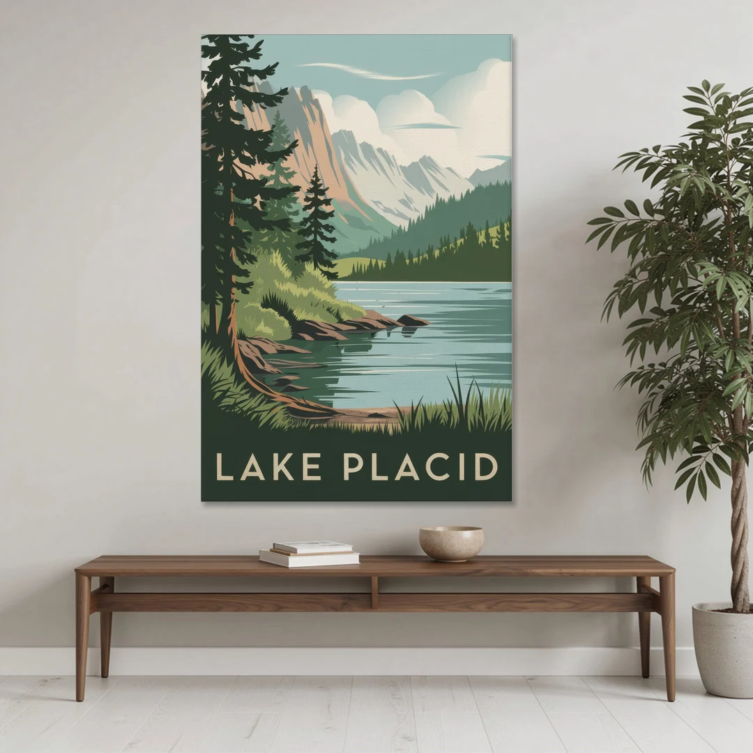 Lake Placid Mountain Escape - Canvas Wall Art - Coffee Table - 40x60