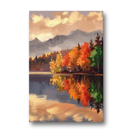 Lake Placid Scenic Reflections - Canvas Wall Art - Front