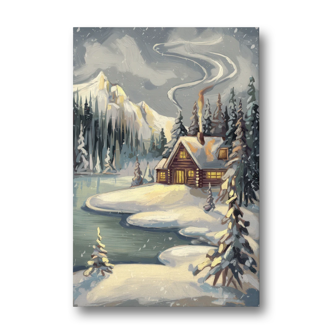 Lake Placid Winter Wonderland - Canvas Wall Art - Front