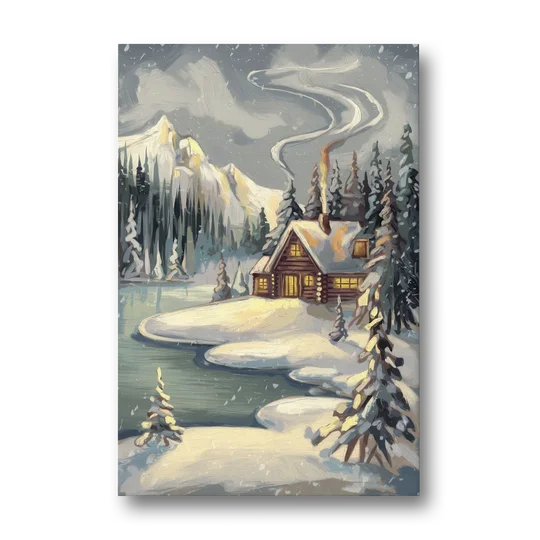 Lake Placid Winter Wonderland - Canvas Wall Art - Front