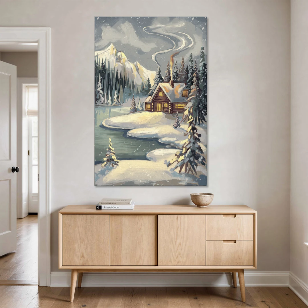 Lake Placid Winter Wonderland - Canvas Wall Art - Coffee Table - 40x60